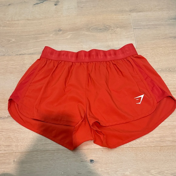 Gymshark Pants - Gymshark Red Women's Athletic Running Shorts